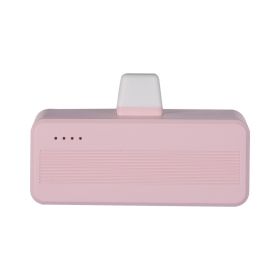 Mini Power Bank Comes With Tail Plug Function 3000 MA Portable Lightweight Power Bank (Option: Pink-Apple Consumers 3000mAh)