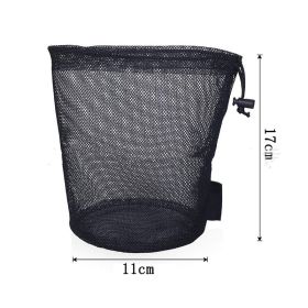 Golf Mesh Bag Nylon Large Capacity (Option: Black 11 X17cm)