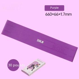 Stretch Belt Exercise Stretch Belt Strength Training Elastic Force Circle Resistance Band (Option: 30 Lbs Purple)
