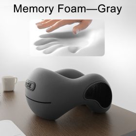 U Shaped Memory Foam Neck Pillows Soft Slow Rebound Space Travel Pillow Sleeping Airplane Car Pillow Cervical Healthcare Supply (Color: Memory Foam-Gray, Ships From: China)