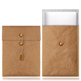 Non-magnetic Notebook Computer Bag Liner File Protective Cover (Option: Paper yellow A-13inches)