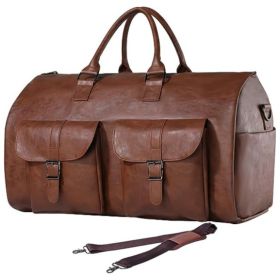 Portable Folding Outdoor Multifunctional Luggage Bag (Option: Brown-56cm×33cm×32cm)
